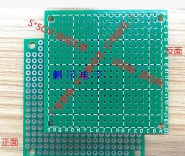 Vue de la face cuivrée étamée – PCB 5x5cm
